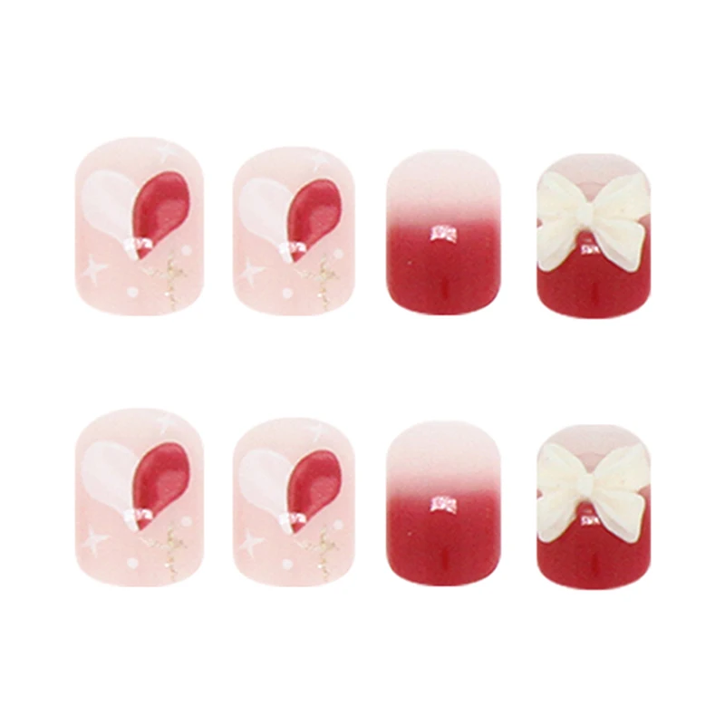 24Pcs Midi Druk Op Nail Franse Stijl Luipaard Print Nagels Kunstnagels Afgewerkte Nail Stuk Nep Nagels B99