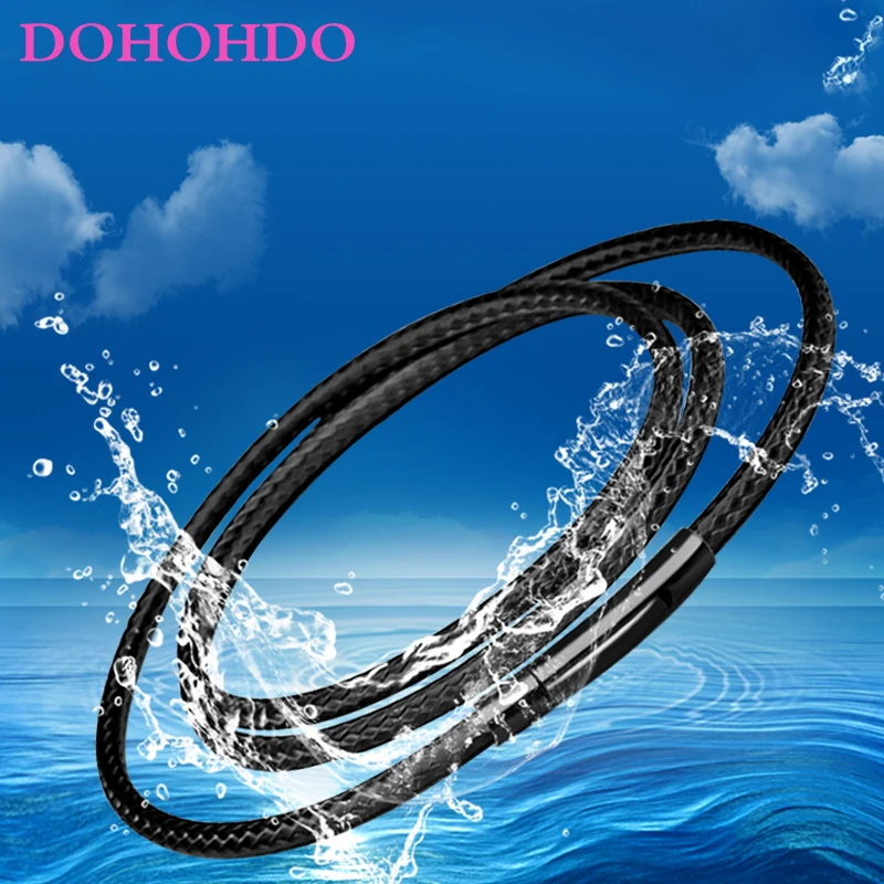 2024 Men Women Leather Cord 40-80cm Necklace Cord Wax Rope Lace Chain Stainless Steel Magnetic Clasp For DIY Necklaces Jewelry