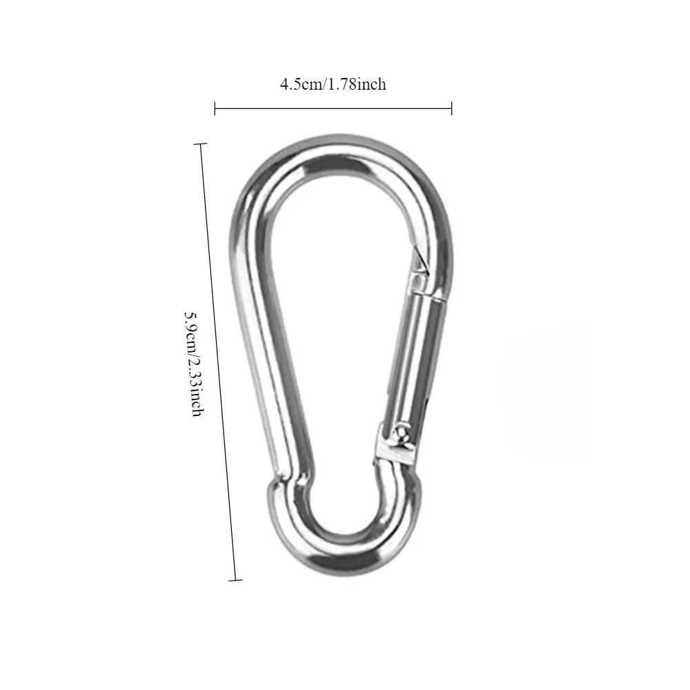 5/10/50/100pcs Aluminum Carabiner Key Chain Clip Outdoor Camping Keyring Snap Hook Water Bottle Buckle Kit Climbing Accessories