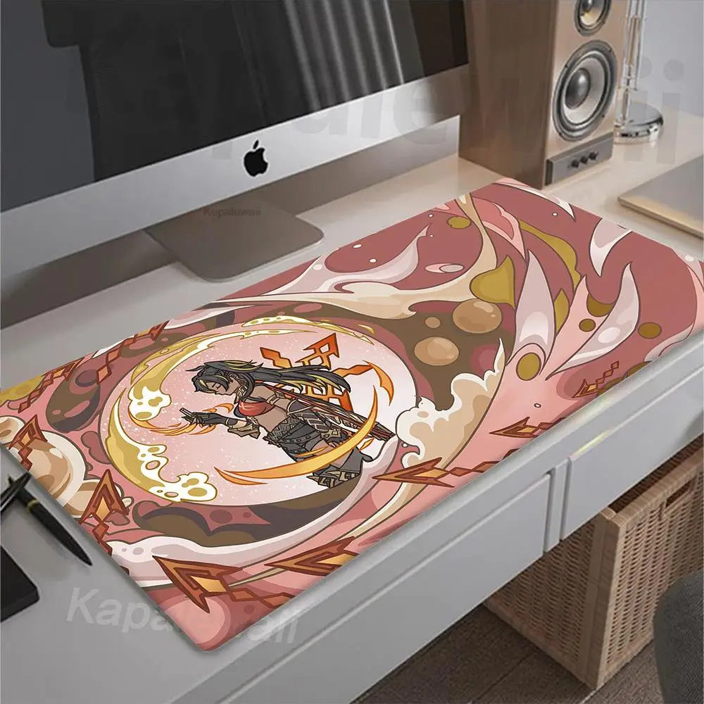 Genshin Impacto Dehya Grande Gaming Mouse Pad, PC Gamer Mousepad, Almofadas De Teclado De Velocidade De Borracha, Esteira De Mesa De Escritório