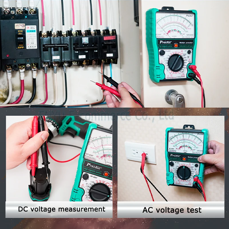 Pointer Multimeter Pros'kit MT-2207 C Beschermende Functie Standaard Ohm Testmeter Dc Ac Spanningsstroom Weerstand Multimeter