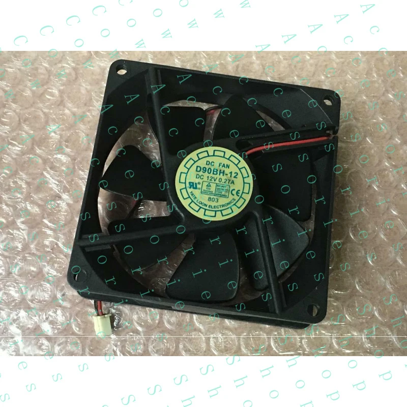 PP+ FOR YATE LOON D90BH-12 12V 0.27A 90X90X25MM 2 Pin  Cooling Fan