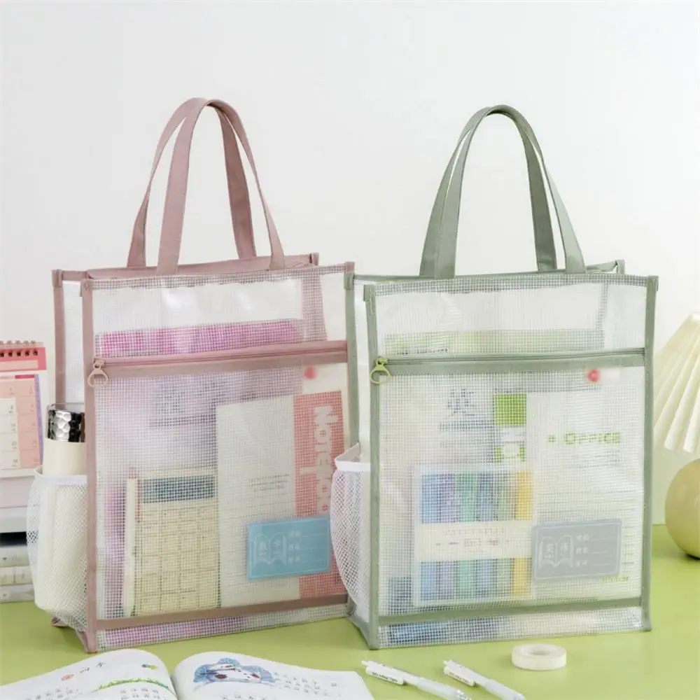 Clear A4 File Storage Bag Multi-layer Thickened Data Document Bag Waterproof Large Capacity Zipper Pouch Bag File Holder