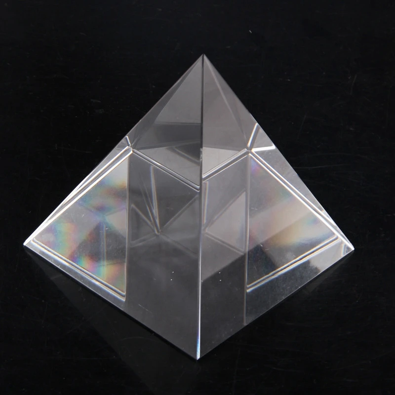 Pirámide de vidrio óptico de prisma, poliedro Rectangular alto de 40Mm, adecuado para experimentos de enseñanza