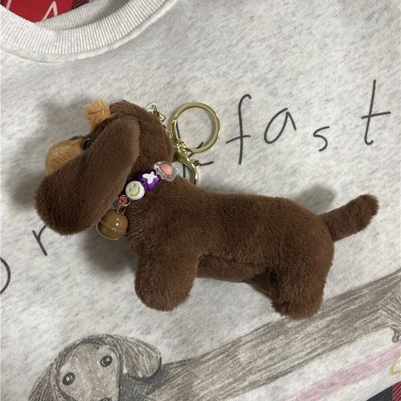 2024 Creative Hot Cute Cartoon Dachshund Stuffed Animals Plush Key Chain Kawaii Bag Pendant Hobby Collectibles Festival Gifts