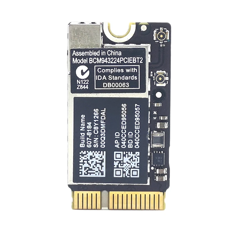 BCM943224PCIEBT2 Wifi Card Wireless 600M 2.4&5G Wifi Bluetooth For MAC OS  AIR A1370 A1369 A1465 A1466 MC505 965