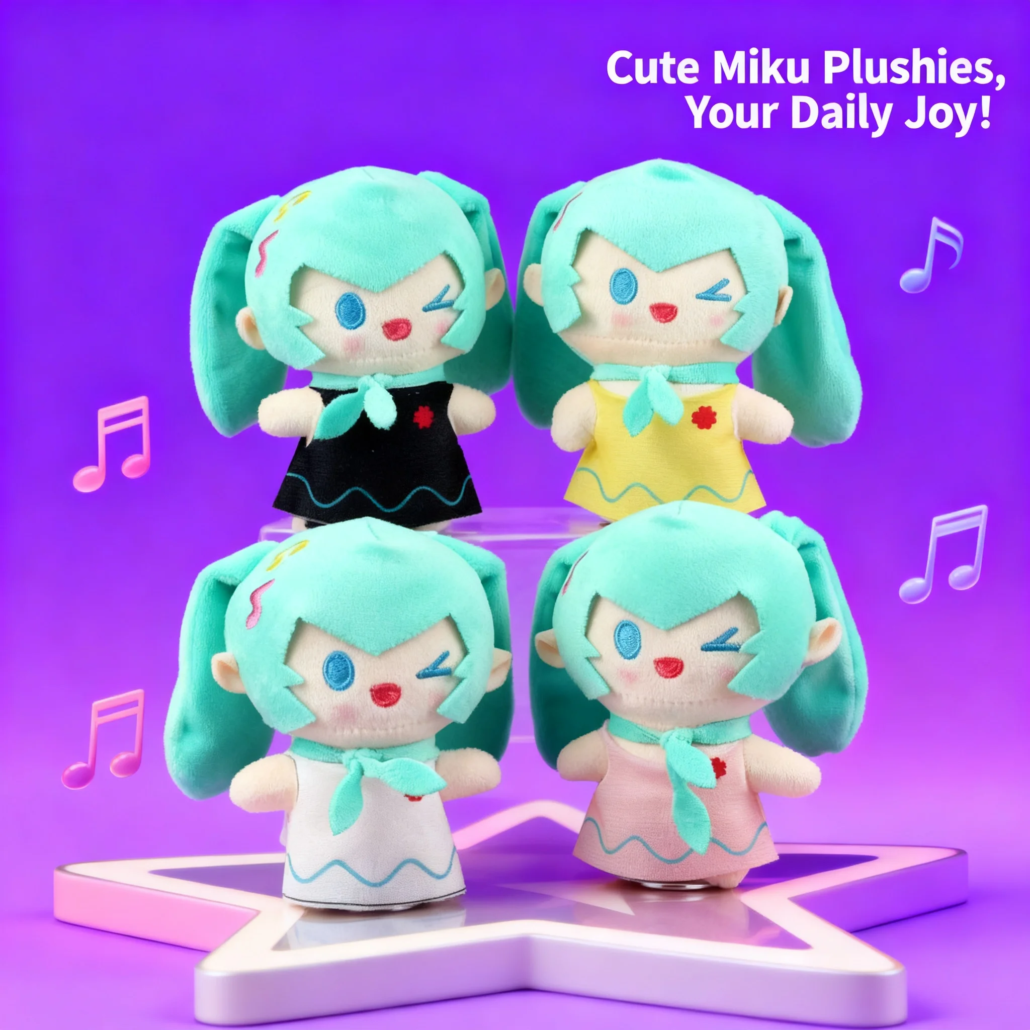 

Cute Miku Hatsune Plush Doll Keychain Anime Figure Stuffed Toy Cartoon Character Bag Charm Pendant Soft Kawaii Dolls Gifts for
