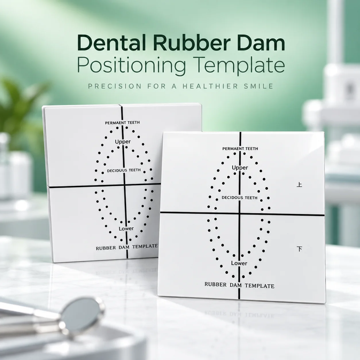 Dental Rubber Dam Template Sheet Positioner Punch Plate Oral Consumables for Clinic Endodontic