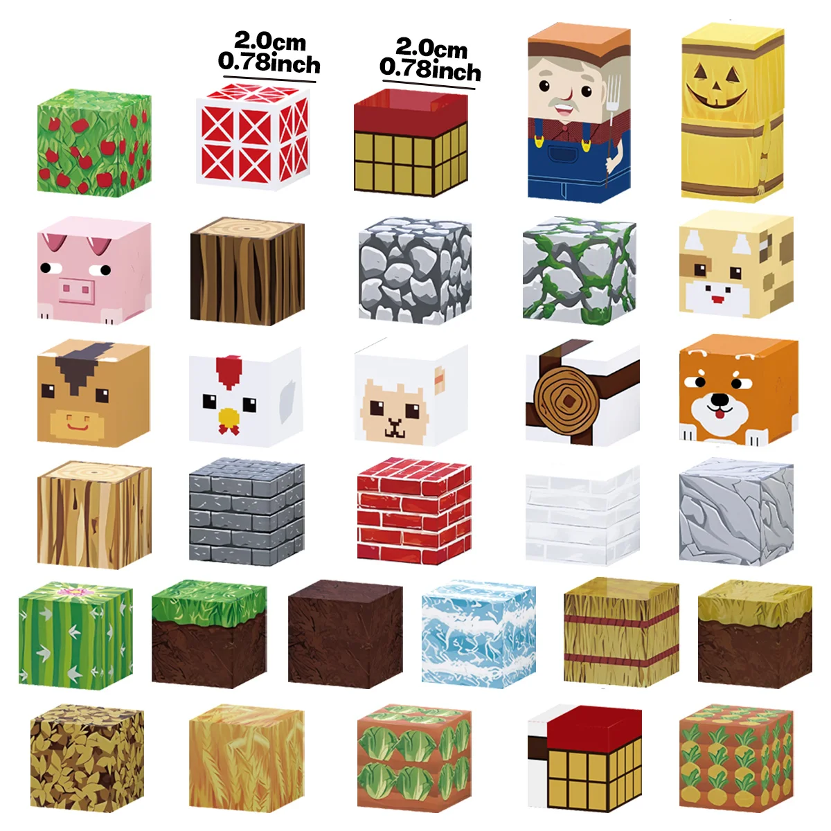 Magnetische blokset, sensorisch stapelen kinderspeelgoed, magnetische blokken voor dieren, magneetblokspeelgoed vrij bouwen, magneettegels