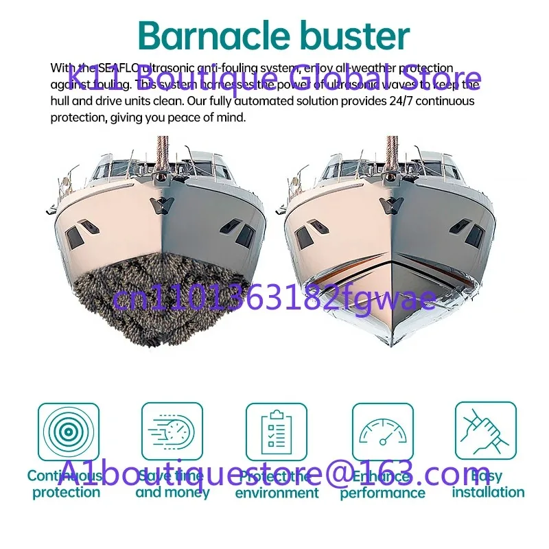 Ultrasonic Vessel Hull Maintenance System Reduce Marine Growth Optimize Energy Consumption Yacht Marine Surface Care Equipment