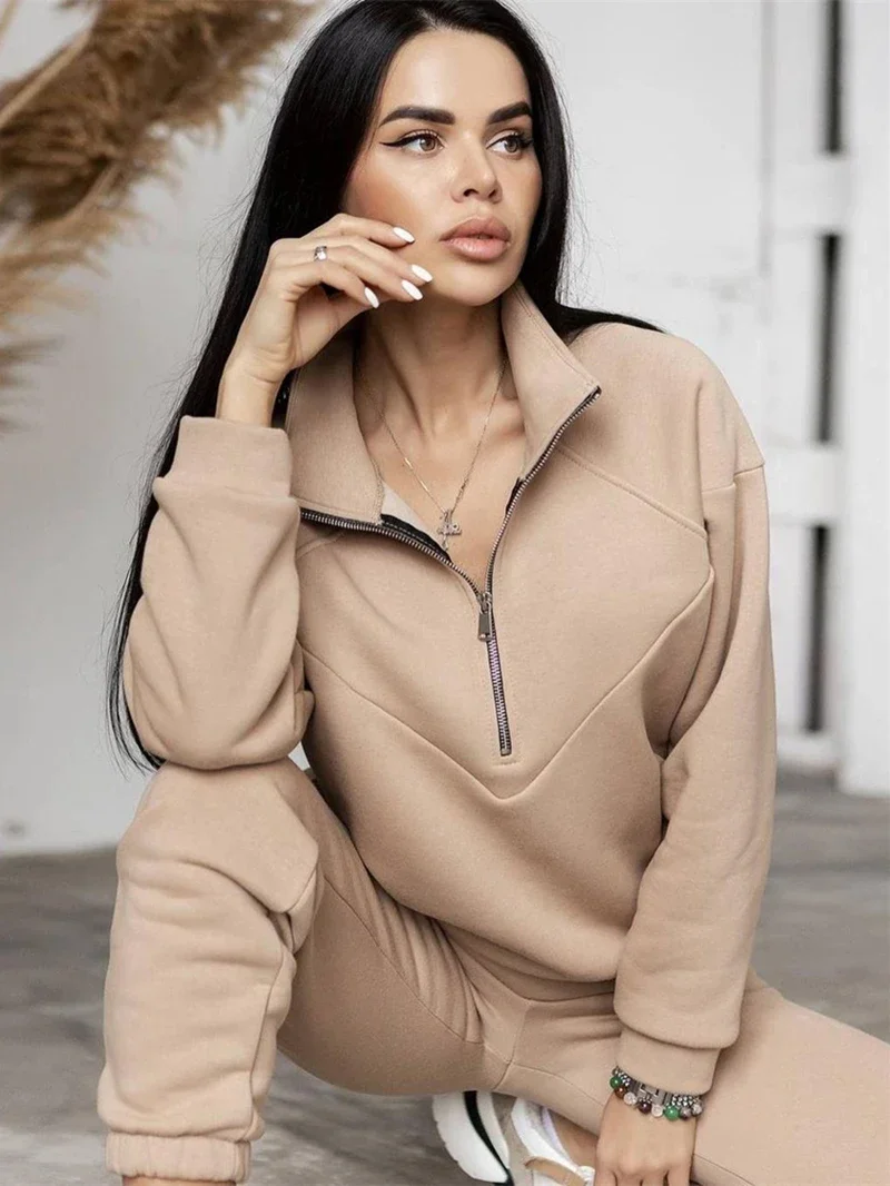 

Fashion 2 Piece Sets Women Outfit Autumn Clothes Women 2024 Pullover Sweatshirt Top and Pants Sets Fleece Sweatsuits Woman Sets