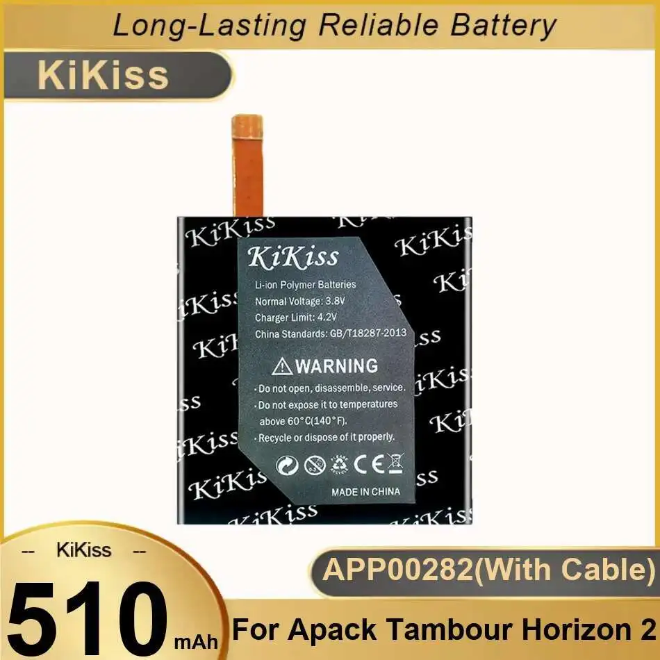 

510Mah APP00282 With Cable For Apack Tambour Horizon 2 2Nd Generation Smart Watch Long-Lasting Performance Smartwatch Battery