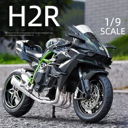 1:9 Scale Kawasuki H2R Alloy Motorcycle Model Lights & Sounds Of The Large Diecast Car Boy Birthday Gift Children Toy Car