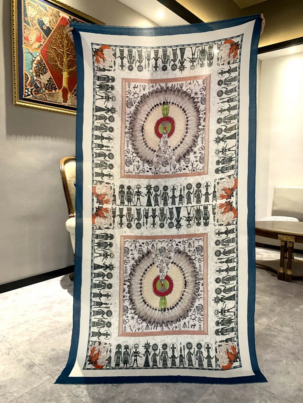 

Winter Large Scarf For Women Luxury Cashmere Scarves Pashmina Shawl Winter Foulard Hiver Femme Indian Vintage 200 100cm