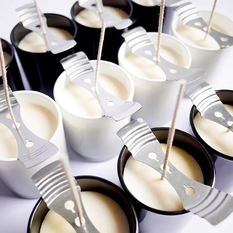 10/20Pcs Metal Candle Wicks Holder Centering Device DIY Candle Making Kit Melt Core Auxiliary Tool Wick Fixer Securing clip