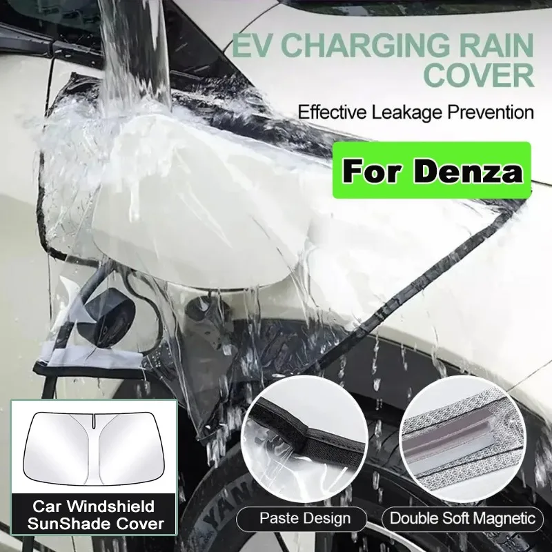 For Denza D9 N7 N9 DM Z9 EV GT DM Dedicated New Energy Car Charging Port Waterproof Protector Cover Gun Rain Cover