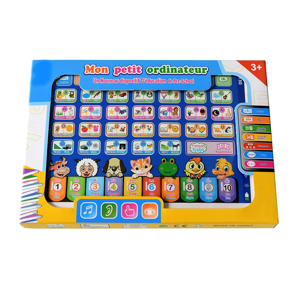 French Arab Children Early Educational Learning Machine Learning Toys Bilingual English Arabic French Learning Toy Preschool Pad