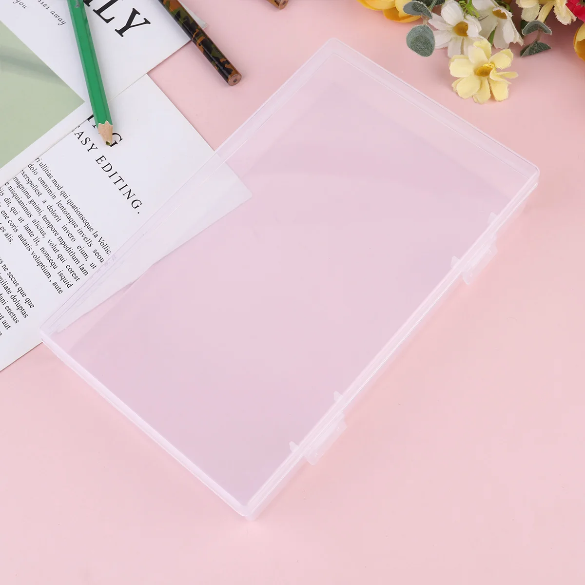 

4 Pcs Stationery Accessories Storage Box Pen Container Case High Capacity Large Pencil