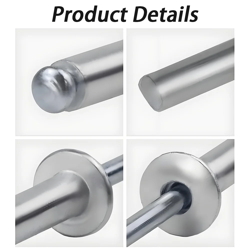 Image 3: Rivets aveugles à tête de dôme en aluminium, 5 à 100 pièces, Rivet Pop M2 M2.4 M3 M3.2 M4 M5 M6 M6.4 pour échappement de mandrin de voiture en tôle d'acier