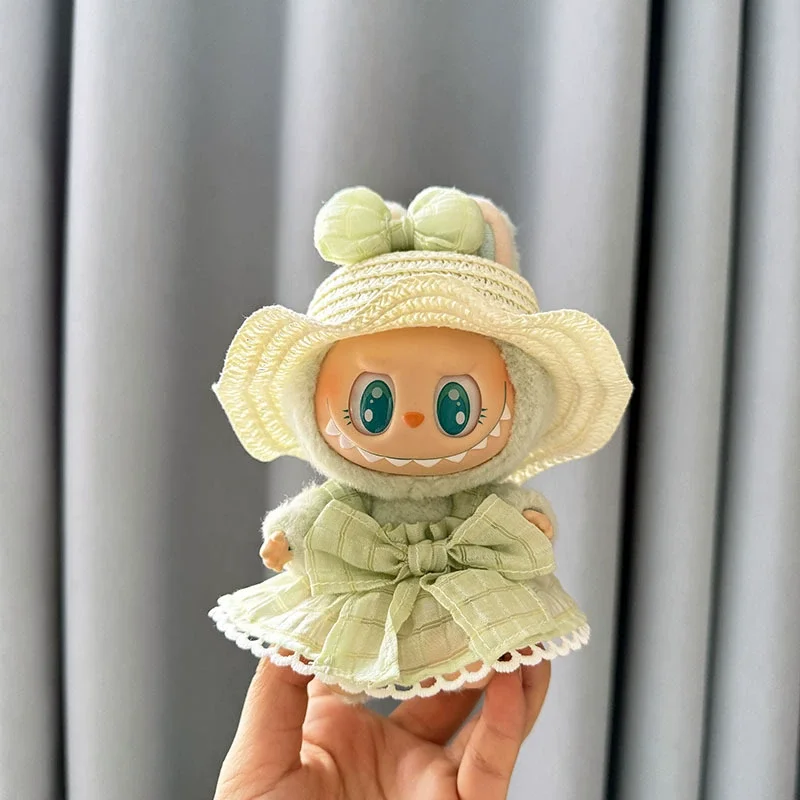 Mini Plüsch Puppe Kleidung Outfit Zubehör Für Korea Kpop Exo Labubu V1 V2 Idol Puppen Gans Dinosaurier Macaron Kleidung Geschenke