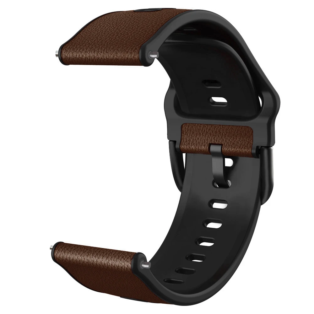 Pulseira de couro genuíno para garmin vivoactive 3 venu/vivoactive 4/forerunner 645 245m largura da faixa pulseira correa reden ete onderdelen