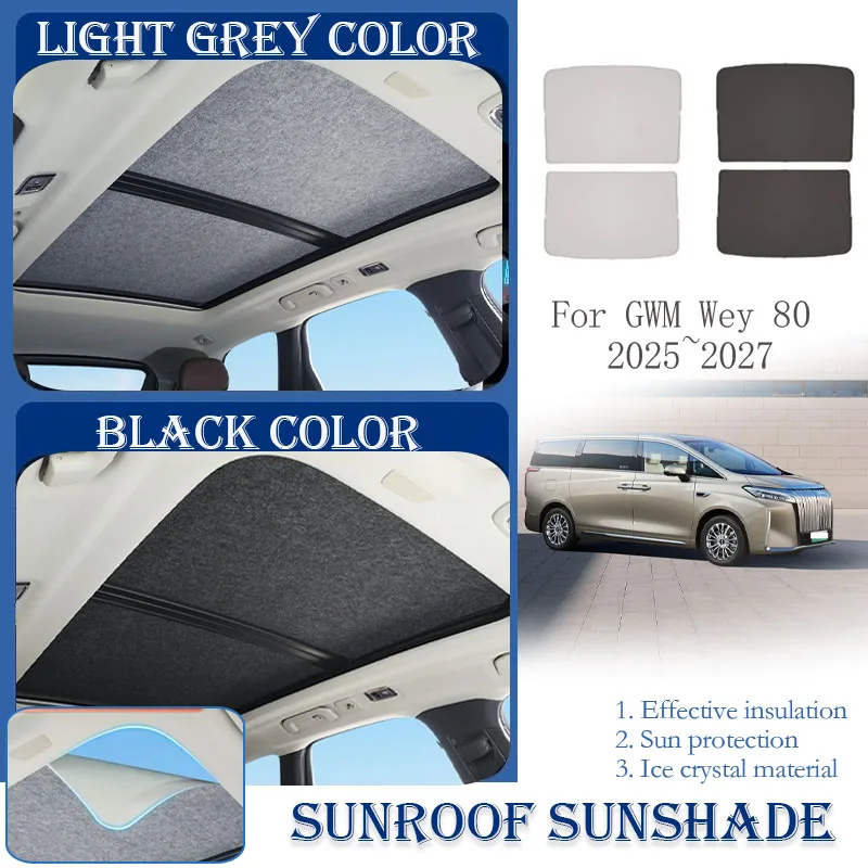 

Car Skylight Sunshades For GWM Wey 80 G9 2025 2026 2027 Nano Ice Crystals Film Pad Window Visor Sun Shade Cover Auto Accessories