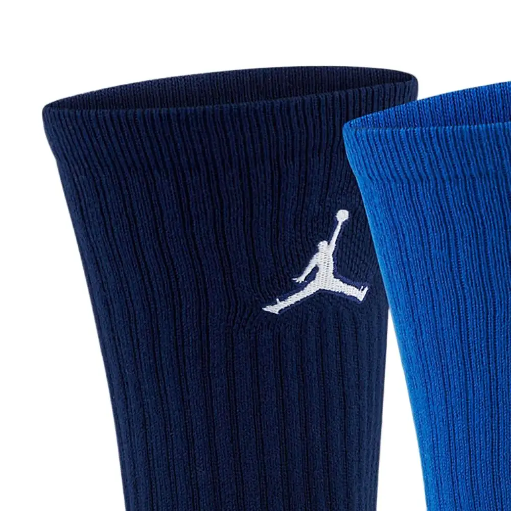 Nike Basketball Socks: AJ Jordan Mid-Calf Socks for Men and Women, Breathable, Moisture-Wicking, Terry Sole, 3-Pack SX5545-912