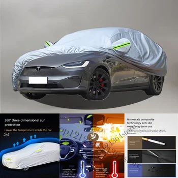 For Tesla Model X Auto Anti snow Anti dust Anti-uv Anti peeling paint and Anti rainwater 210t car cover car cover protection