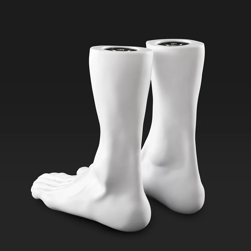 A Seamless PVC Vinyl Men\'s Simulated Foot Mannequin Fashion and Smooth Foot Model Men\'s Shoes and Socks Display Prop