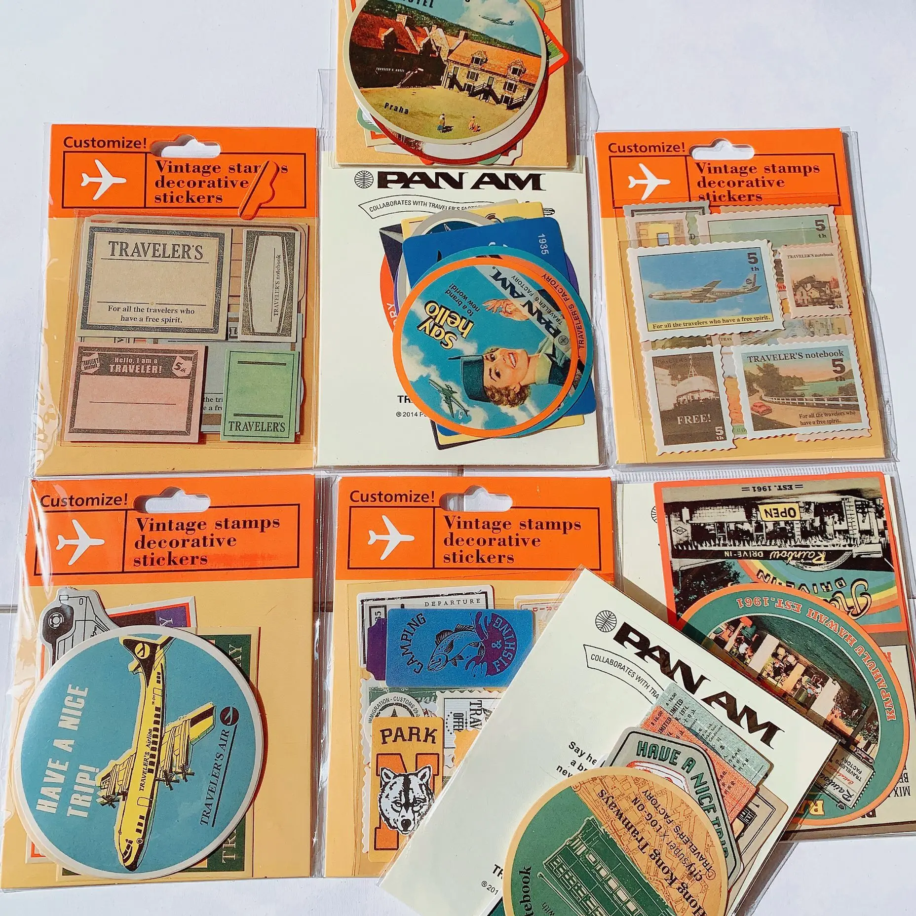 Stickers Literary Retro  Notebook Travel Noteboo Decoration Stickers Photo Album Diary Label  Kawaii Wholesale  cute stationery