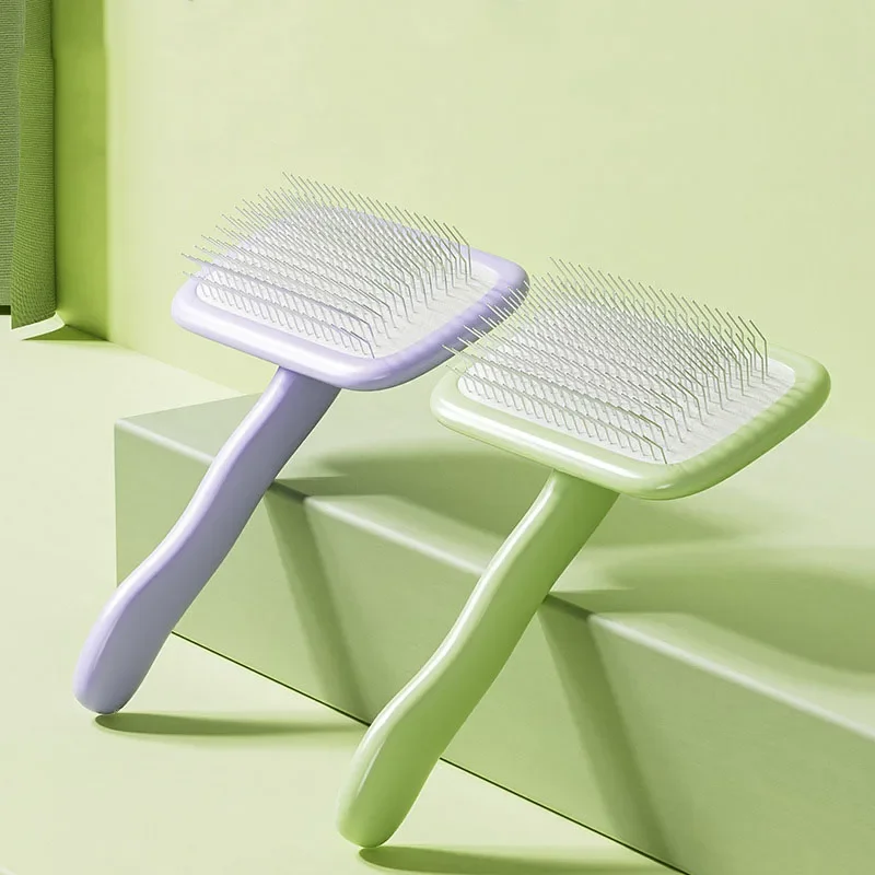 Professional Pet Grooming Slicker Brush Dense Metal Teeth Comb Deshedding Fluffy Volume Long Short Hair Cats Dogs Puppy Kitten