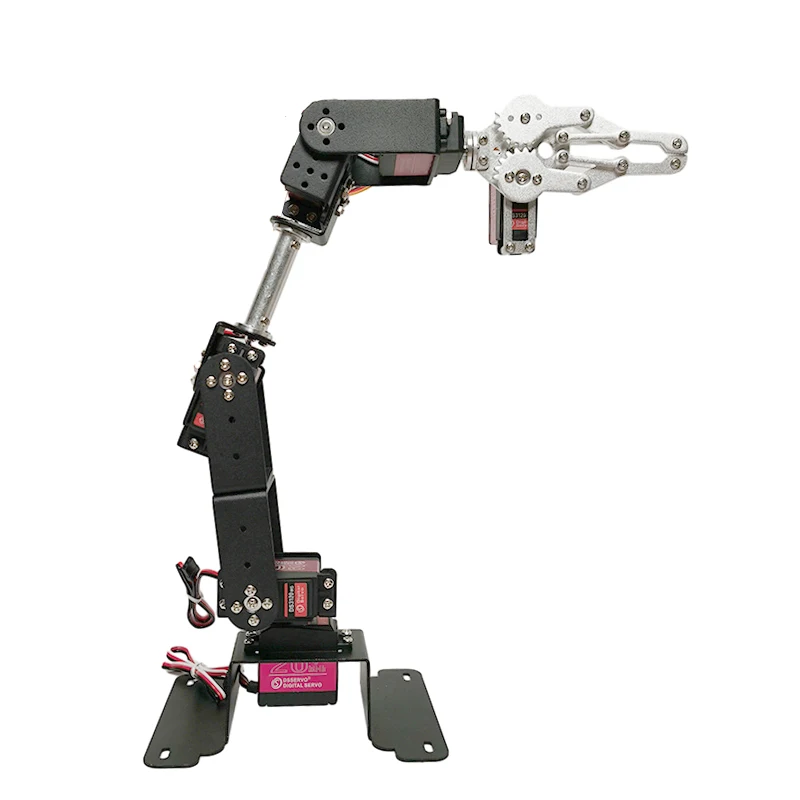 Microcontrolador stm32 raspberry pi arduino seis eixos braço robótico pinça seis graus de liberdade servo braço robótico diy