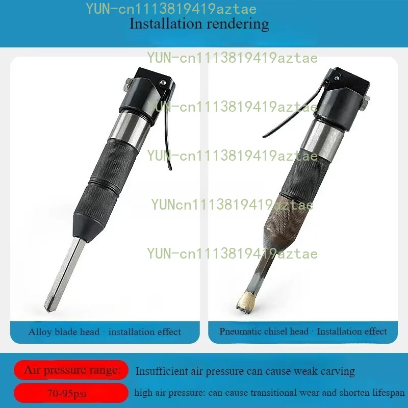 Pneumatic Carving Machine Stone Processing Carving Pen Alloy Knife Tail Chiseling Trimming Duck Head Stone Carving Tool