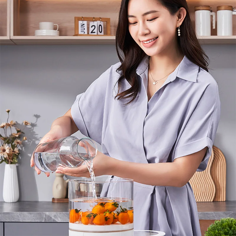 Fruit cleaning machine, pesticide residue removal, fruit and vegetable sterilization purifier, high-speed vortex cleaning
