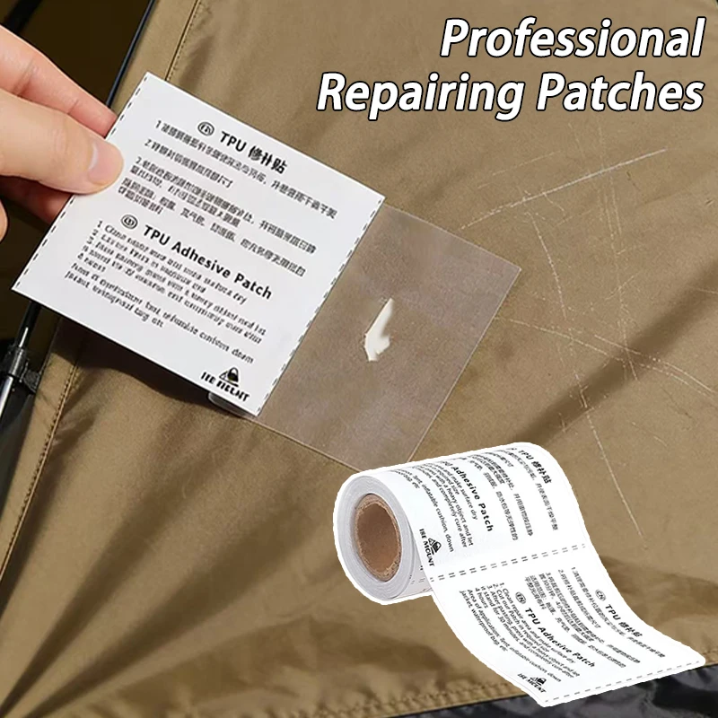 TPU Zelt-Reparaturband-Set Wasserdichtes Transparentes Campingausrüstungs-Reparaturband Regenmantel Schwimmring Lecksicheres Werkzeug