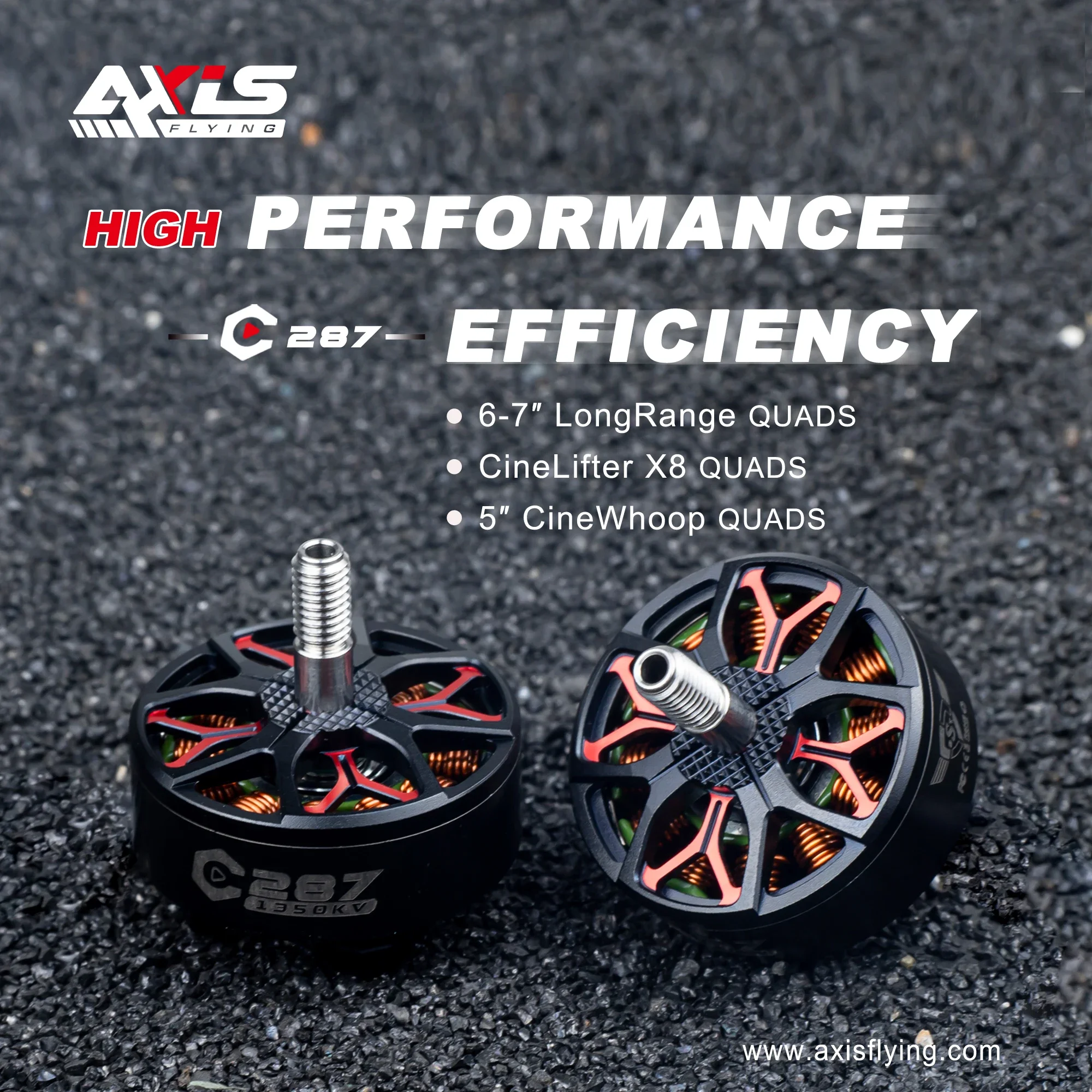 axisflying-c287-2807-ブラシレスモーター-1350kv-1750kv-4-6s-fpv-ドローンフリースタイル-7-インチ長距離-lr7-モデル-diy-パーツ