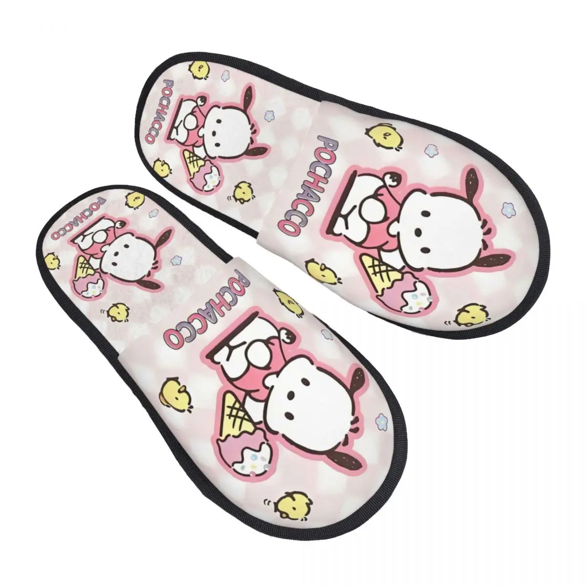 

Домашние тапочки из мягкой пены с эффектом памяти на заказ Sanrio Pochacco, женские милые удобные теплые нескользящие тапочки в стиле аниме