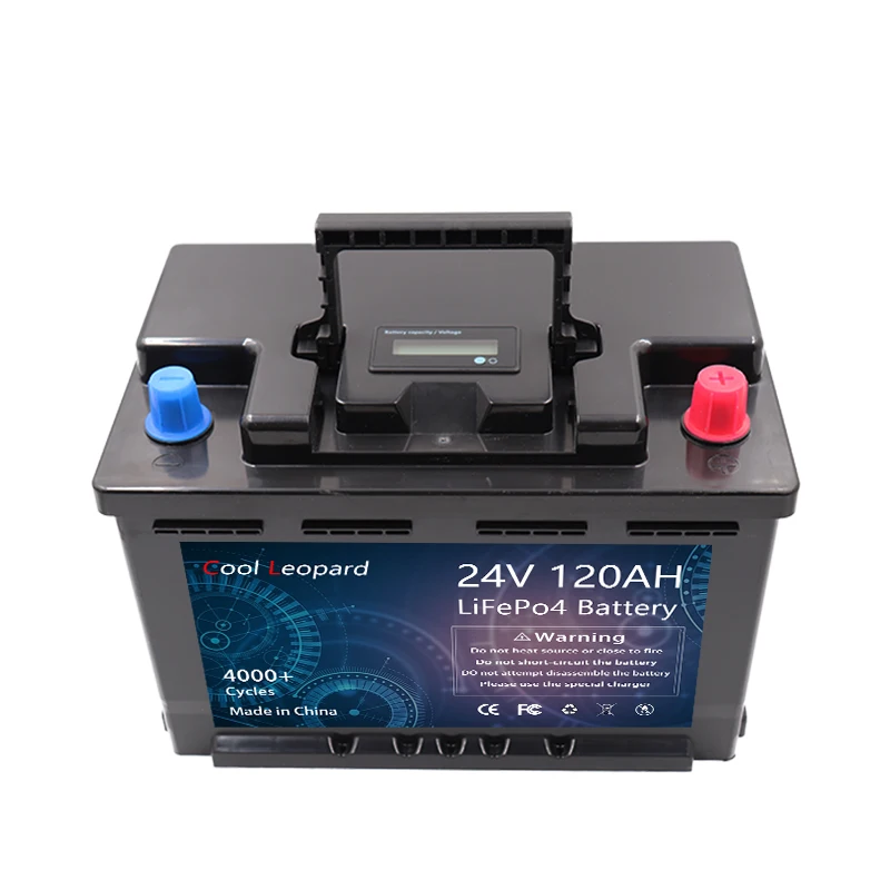 24V 120AH Lithium Iron Phosphate Battery,for Golf Cart Solar RV Replacing Most of Backup 24V LiFePo4 Batteries Built-in BMS