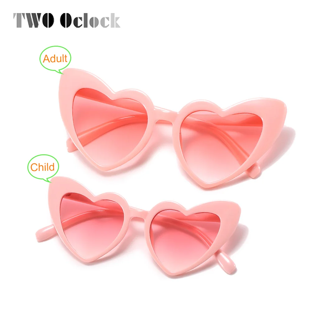 Parent-child Sunglasses Mother Kids Baby Girl Family Matching Sun Glasses Round Heart Shaped Shades Points UV Sunglases Eyewear