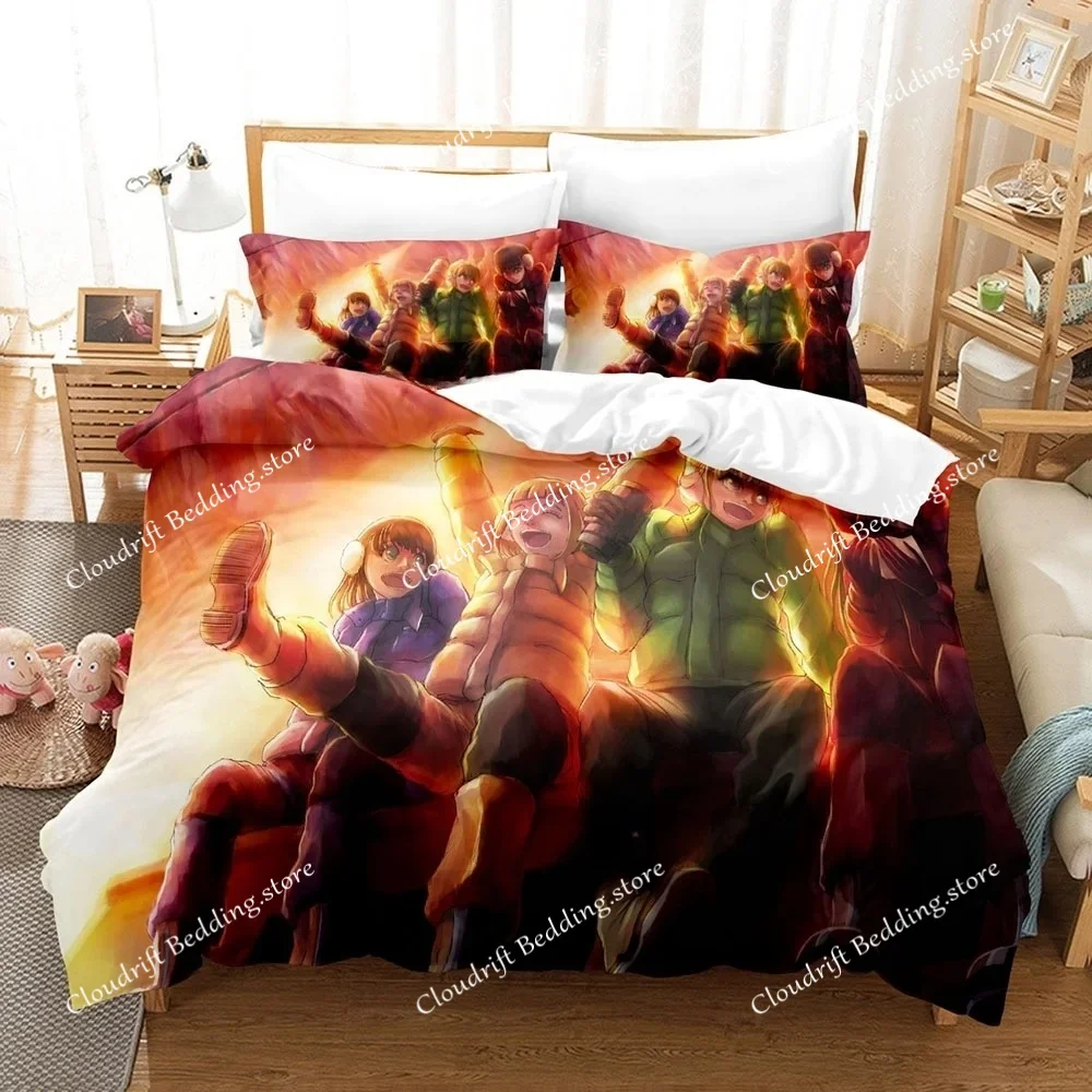 New Anime A Place Further Than The Universe Bedding Set Single Twin Full Queen King Size Bed Set Adult Bedroom Duvet Cover Sets