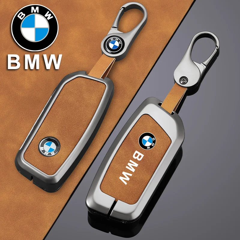 Zinc Alloy Car Key Case Shell Cover Holder Fob For BMW Series 7 735i 740Li X7 X1 U11 2023 I7 G07 LCI XM 2023 Protector Accessory