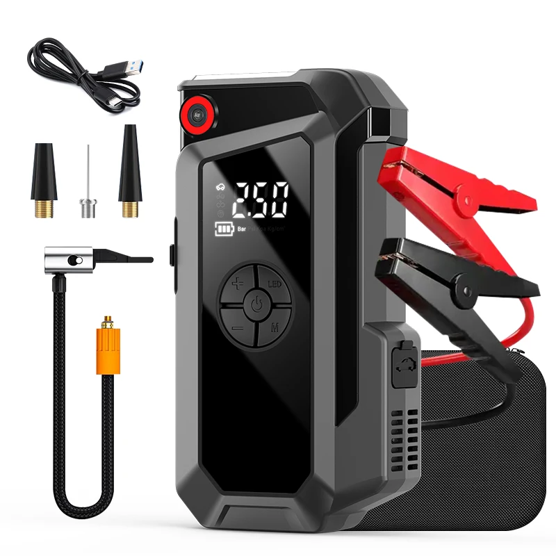

Portable Air Pump Car Wireless Air Pump Emergency Start Power Bank Portable Battery Power Bank For Car Bicycle Basketball