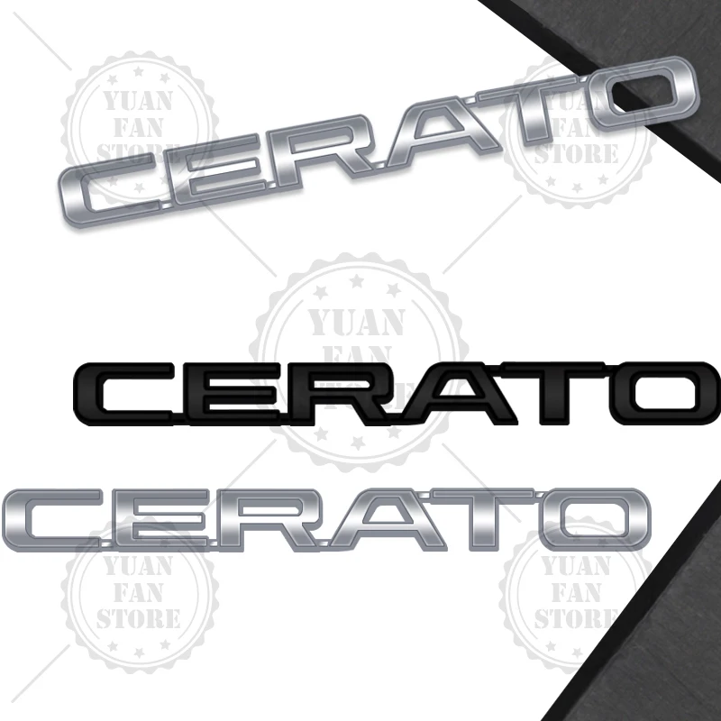 1PCS Metal Letter For Cerato 3D Emblem Car Rear Trunk Decals Badge Auto Accessories Styling