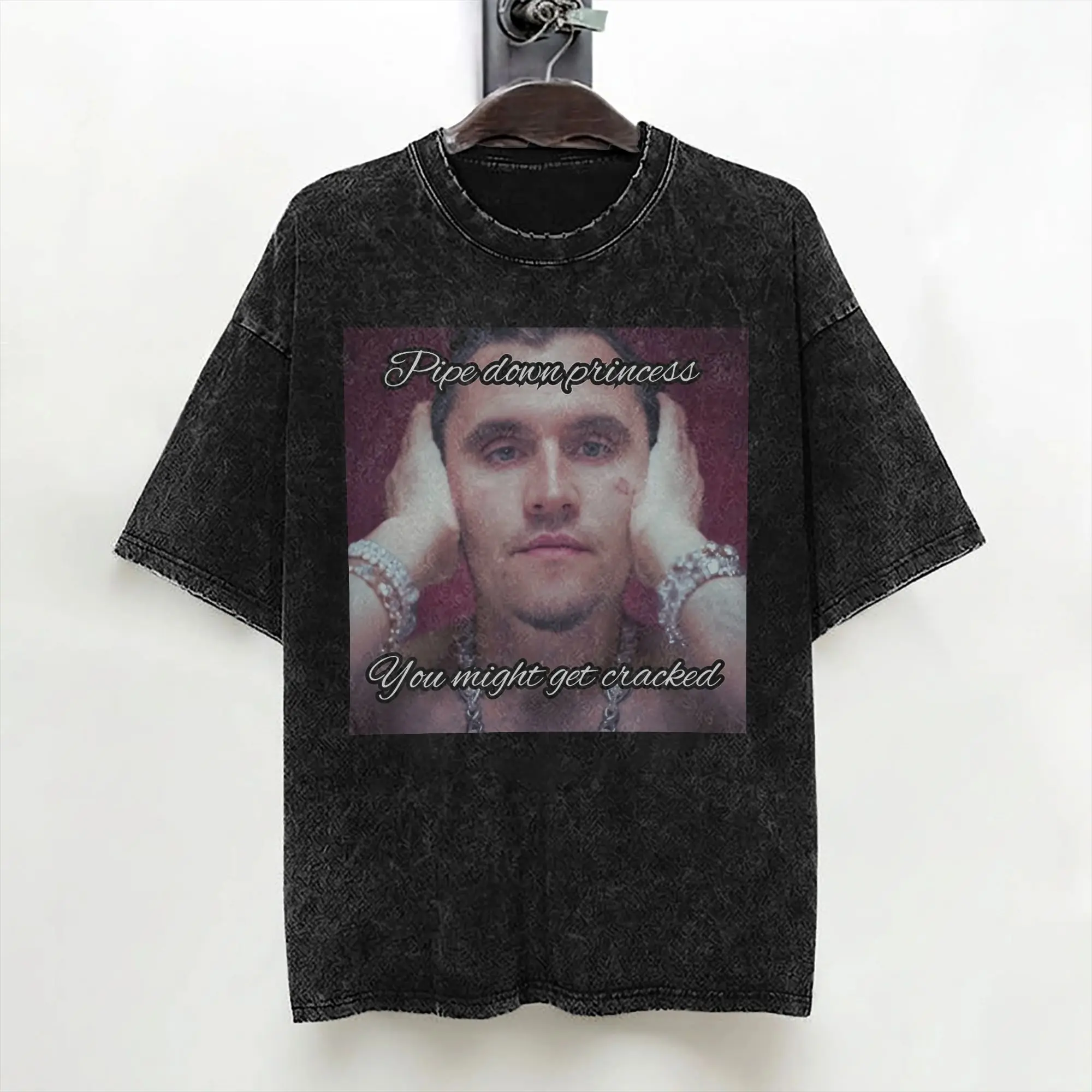 Charlie Face Rapper Charlie Kirk T Shirts Washed Cotton Street T-Shirt  Vintage Men Women Streetwear Graphic Printed Tops Tees