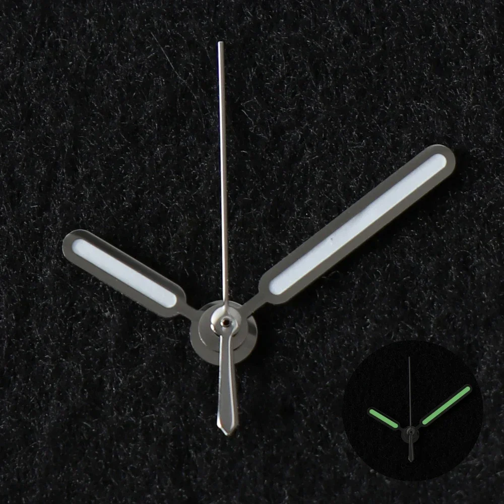 8.5*12.5*12.5mm NH35 Watch Hand for Nautilus NH35 NH36 Movement Watch Needle Hands Green Lume Silver Vintage Accessories