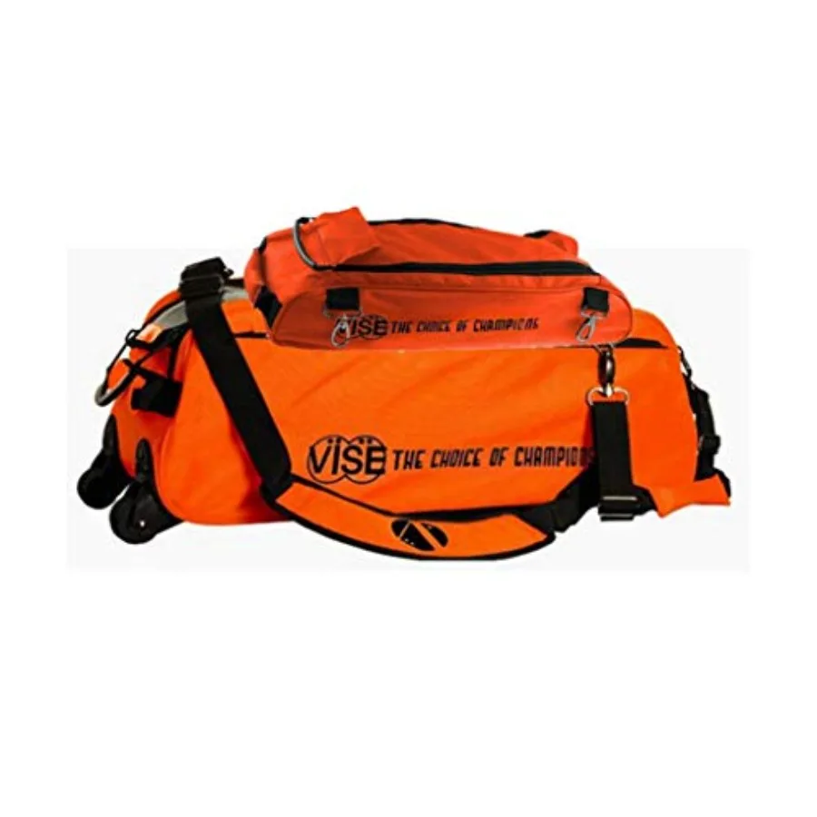 

VISE Clear Top 3 Ball Roller Bowling Bag for Tournament and Practice Use Features Transparent Design with Durable Wheels and Re
