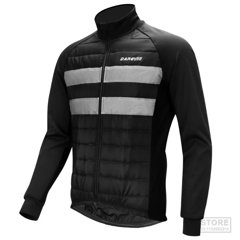 

DAREVIE Cycling Jacket Themal Fleece Women Winter -5℃~10℃ Men s Reflective Keep Warm Breathable