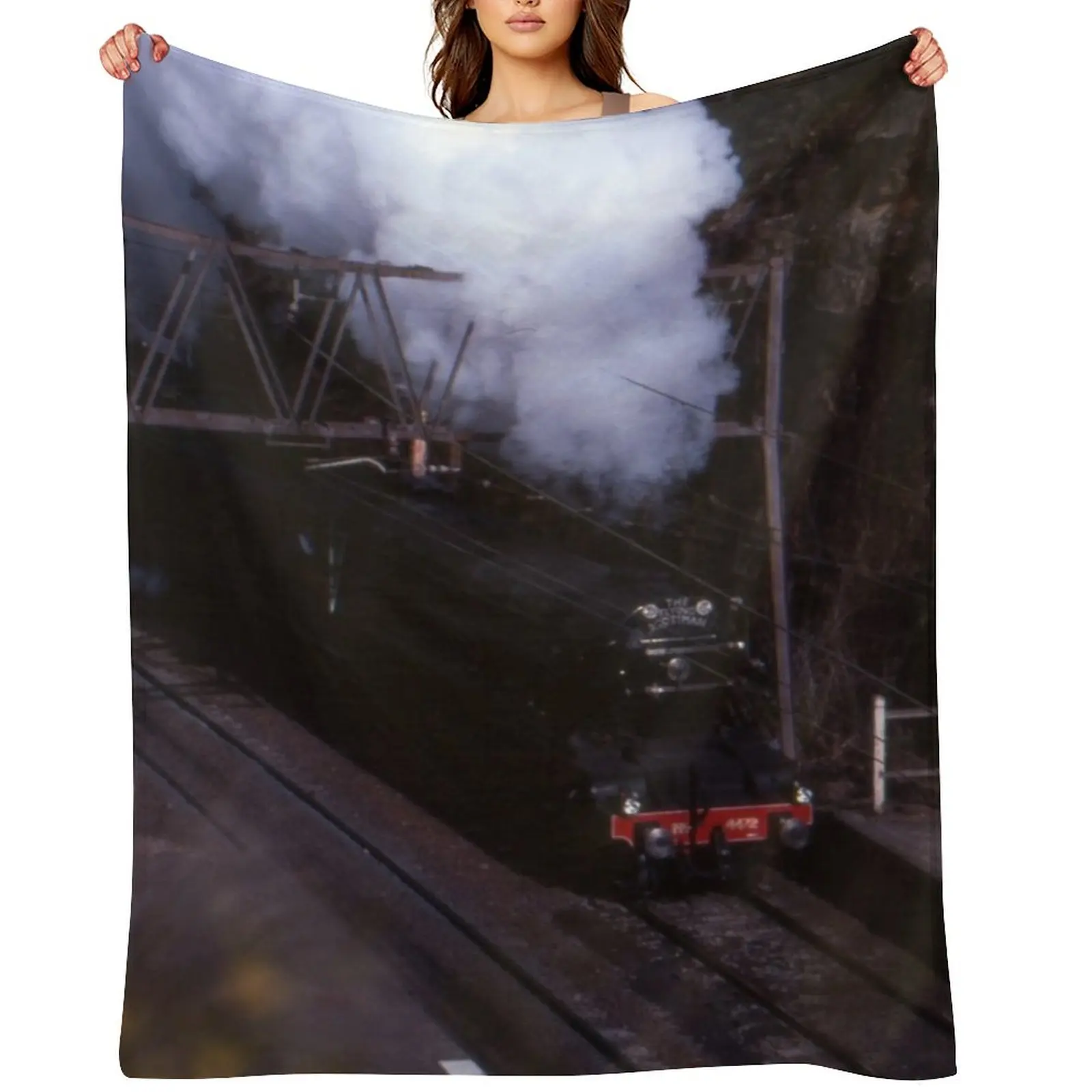 

Flying Scotsman & 3801, Bowenfels 19890625 Throw Blanket bed plaid Personalized Gift Softest Sofa Quilt Blankets