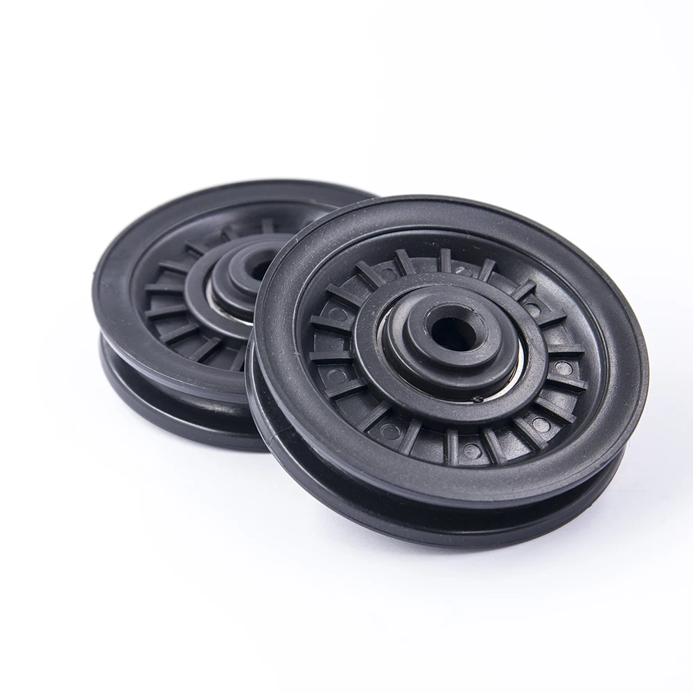 90-110mm Gym Bearing Pulley Wearproof Nylon Bearing Pulley Wheel Cable Universal Fitness Gum Bearing Pulley Fitness Equipment