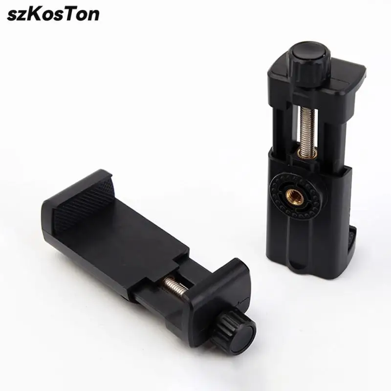 Pemegang ponsel dua lubang 1/4 inci, untuk adaptor dudukan Tripod, dukungan seluler telepon seluler, penjepit penjepit penjepit untuk Tripod klip